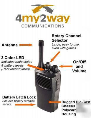 Motorola CP200 portable vhf 5W 4CH 146-174 mhz