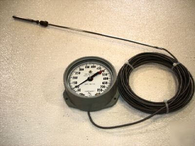 New * ashcroft t-8478 temp gauge & probe * 50-750 deg f