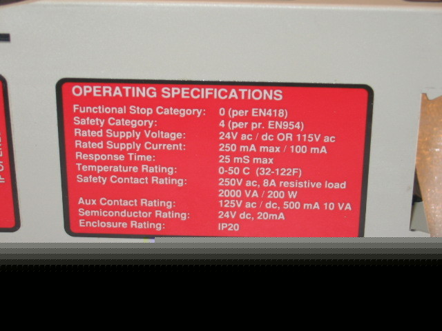 New banner machine safety stop switch es-ga-5A