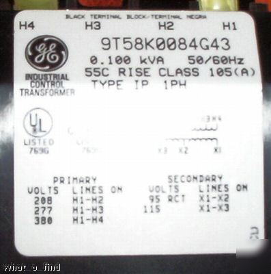 New general electric transformer 9T58K0084G43 0.1 kva 