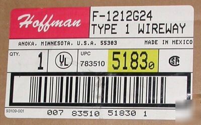 New hoffman enclosure f-1212G24 type 1 wireway in box 