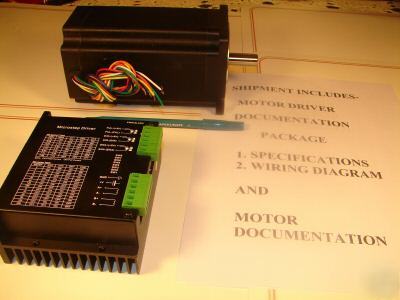 Stepper motor 1810 oz-in 8 wire and 7.8 amp pwm driver