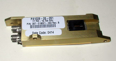 Terrasat 15 ghz rf amplifier gain 20DBM in 8.5 db min