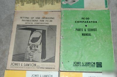 Various out of print j&l optical comparator catalogs