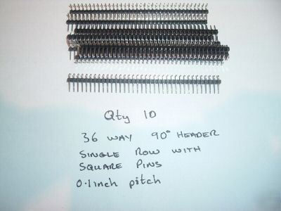 36 way right angle pcb header ' 0.1INCH ' ( qty. 10 )