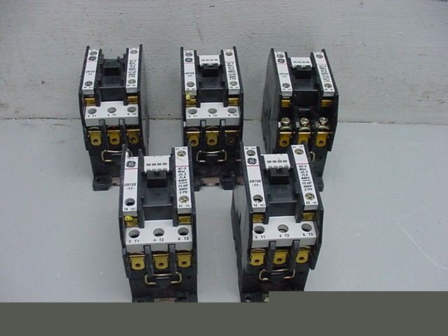 5 ge CR7E contactors 3P 25/35AMPS 600VAC 110-120V coil