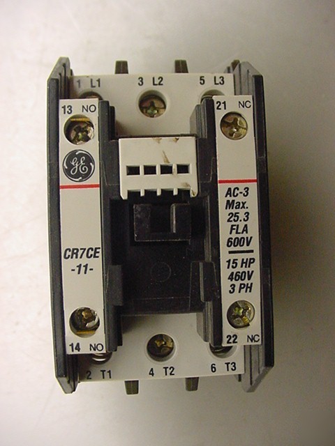 5 ge CR7E contactors 3P 25/35AMPS 600VAC 110-120V coil