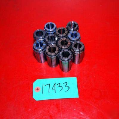 Erickson & kennametal 100 tg collets (11) pieces