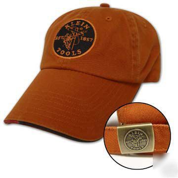 Klein tools electrician lineman meter orange hat cap 
