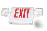 Led exit/emergency combo with battery back-up