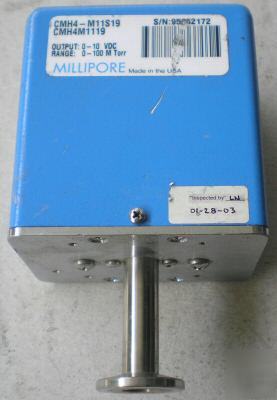 Millipore pressure transducer guage CMH4-M11S19 100MTOR