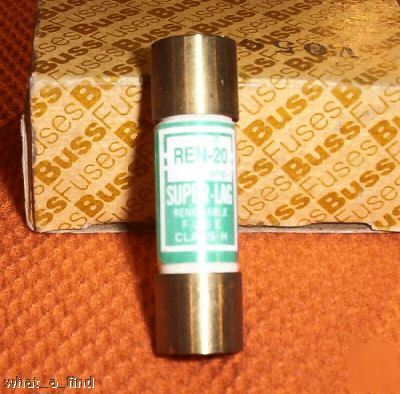 New buss renewable fuse super lag ren-20 amp REN20 nnb