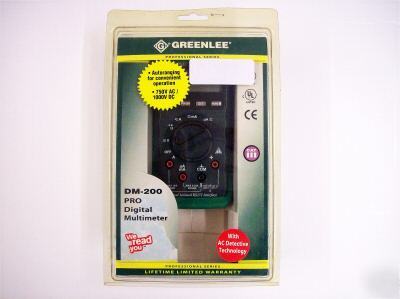 New greenlee dm-200 pro digital multimeter brand 