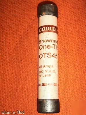 New shawmut OTS45 class K5 fuse ots 45 600 volt nos