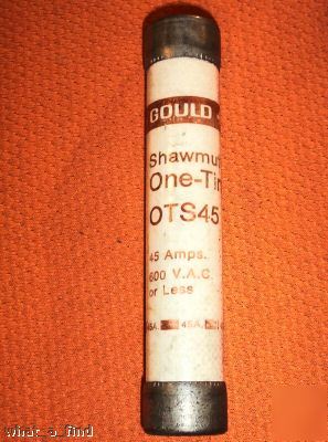 New shawmut OTS45 class K5 fuse ots 45 600 volt nos