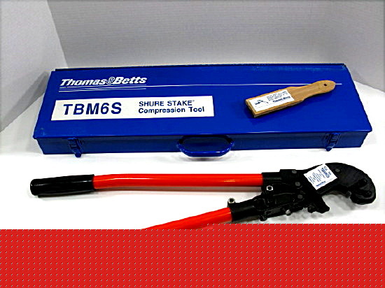 New thomas & betts TBM6S shure stake crimper + case t&b