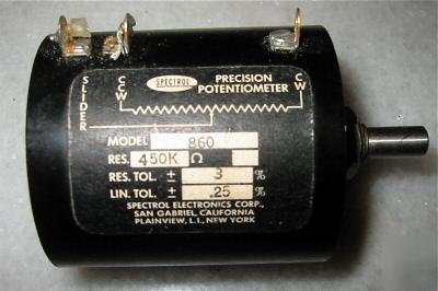 Pot spectrol model 860 450K ohm 8W 10TURN potentiometer