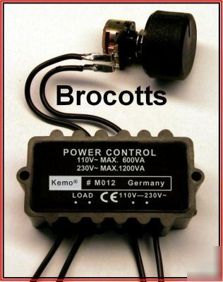 Power controller, speed controller, motors/lamps/drills