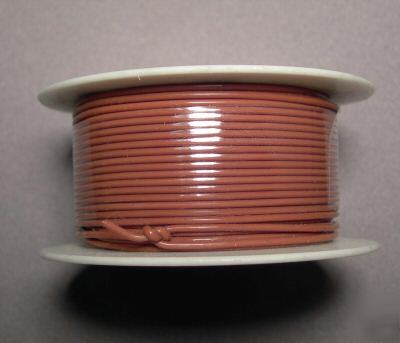 Teflon wire silver pltd 24 awg copper brown 100 feet