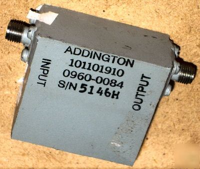 Addington labs rf isolator 2 to 4 ghz, sma(f)