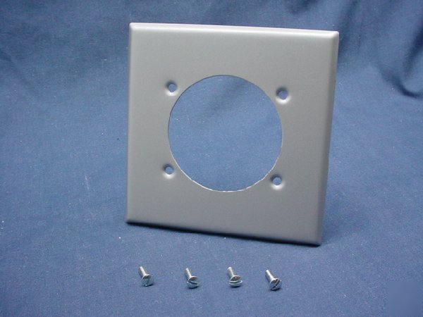 Leviton steel wallplate gray 2.465