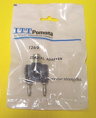 New pomona 1269 bnc f to dual stacking banana plugs 