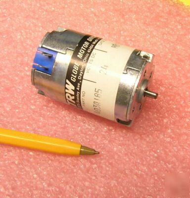 New trw globe dc motor, 24V 5500 rpm, 15OZ-in @ 3A, 