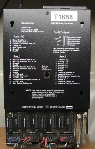 Parker 4000 under control panel motion control 